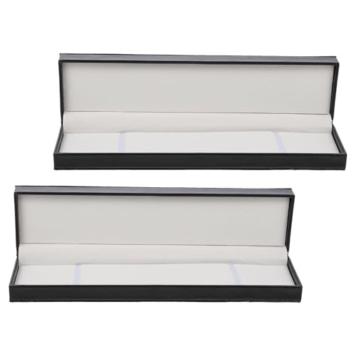 Étui rectangulaire montre et bijoux TOYANDONA en PU noir au design minimaliste