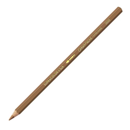 Caran D'ache Supracolor Watersoluble Pencil, Brown Brown Ochre (3888.037)