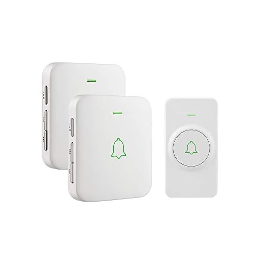 Wireless Door Bell, AVANTEK Mini Waterpoof Doorbell Chime Operating at 1000 Feet with 52 Melodies, 5 Volume Levels & LED Flash