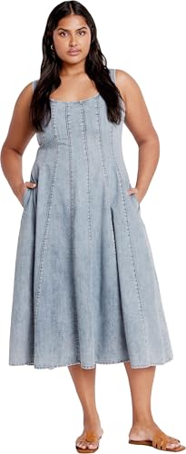 Image of City Chic Plus Size Dress, Lula Denim Dress