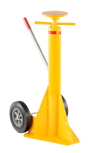 Vestil SP-TOP Steel Trailer Stabilizing Spin Top Jack 26-5/8 In. x 17-5/8 In. x 39-1/2 In. 40,000 Lb. Capacity Yellow