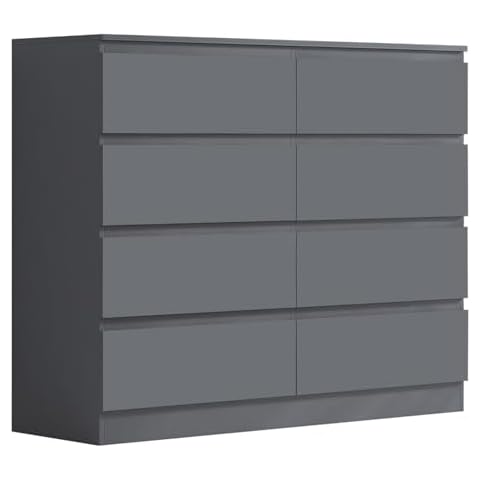 FWStyle Dark Grey 8 Drawer Chest Cover
