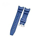 PIGLOLKINY Correa de silicona resina for reloj For Casio G-SHOCK SGW-100/200/300, pulsera deportiva cóncava resistente al agua(Blue,24MM_STEEL BUCKLE)