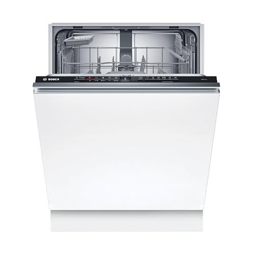 Bosch SBV2HTX08E Serie 2 Vollintegrierter Geschirrspüler, 60 cm, XXL, EcoSilence Drive, Besteckkorb, ExtraTrocknen, Info Light, Smart Start, AquaStop, Extra Trocknen, LED Display, Home Connect