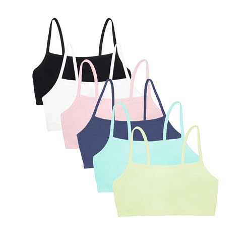 Image of Fruit of the Loom Women's Spaghetti Strap Cotton Pullover Sports Bra Value Pack
