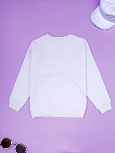 Image of KiddoPanti Boys Solid Round Neck Full Sleeve Fleece Sweatshirt | 60% Cotton 40% Polyester | Soft Warm Winter Pullover | Ribbed Cuffs & Hem | Casual Winter Sweatshirt for Kids