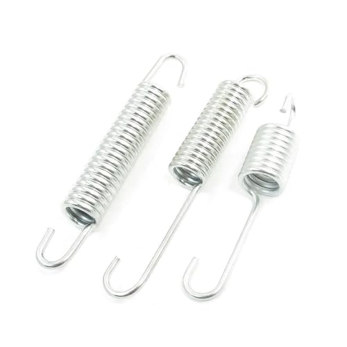Ressort de béquille moto latérale anti-vibration support argenté en métal 3 en 1
