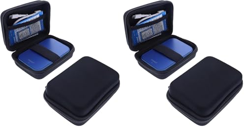 Housse pour Canon Zoemini 2 en pack de 2 étuis rigides noirs élégants de haute protection