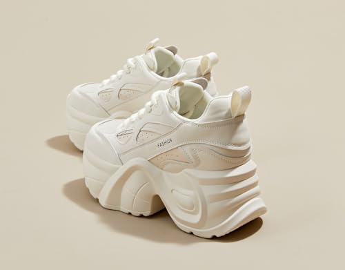 Chunky Sneakers for Women Platform Walking Dad Shoes Comfortable Wedge Walking Sport Sneakers US 4.5-7.52