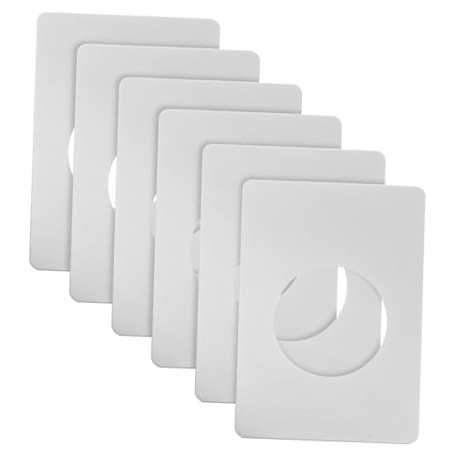 Hoement 6 piezas Placas Cubre Cerradura Acero Inoxidable Refuerzo para Puertas con Pomos Reparación Profesional de Orificios y Cerraduras Resistente y Fácil de Limpiar Uso Madera y Metal