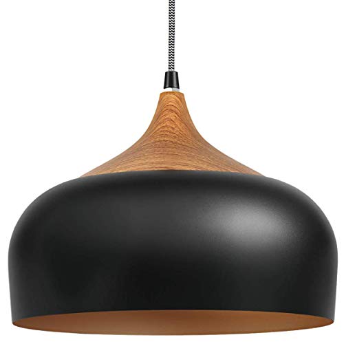 Restaurantlampe Schlafzimmerlampe Industriell Vintage Hängeleuchte Rustikal Pendelleuchte Höhenverstellbar Pendellampe, Studielampe Loft Bar Lampe Lagerraum Landhaus Lampe Ø35cm E27×1 Cover