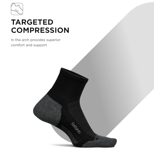Feetures Elite Max Cushion Quarter Sock- Athletic Running Socks for Men & Women, Targeted Compression, Moisture Wicking3