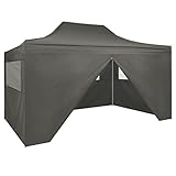 vidaxl tenda pieghevole pop-up con 4 pareti antracite tendone giardino gazebo