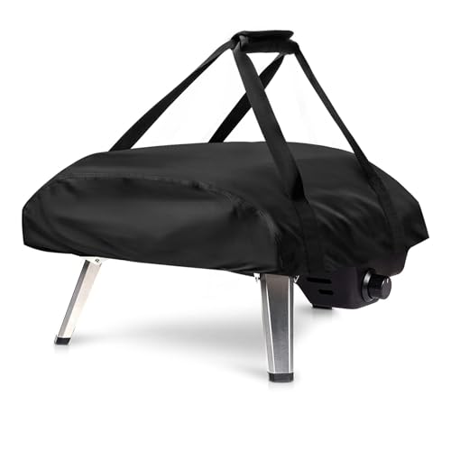 Fenghome Pizzaofen Abdeckung für Ooni Koda 16, Wasserdicht Wetterfeste Pizzaofen Tragetasche Oxford-Stoff Pizzaofen Tragetasche Pizzaofen Zubehör-Schwarz(66x60x22cm)
