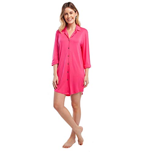 Camisão Feminino Aberto Manga Longa Pink Tamanho:GG
