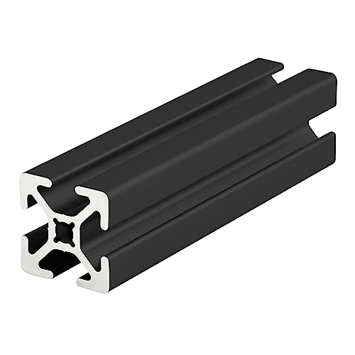 8020, 1010, 10 Series 1 Inch x 1 Inch T-Slotted Aluminum Extrusion DIY Extruded Linear Slot Bar Rail 80/20 (Smooth, Black Anodize, 48" Long)