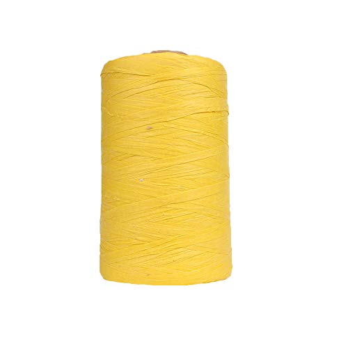 316Yard Rayon Raffia Paper Yarn Gold Yellow Crochet Ribbon Knit Summer Sun Hat Beach Bag Craft DIY Decoration