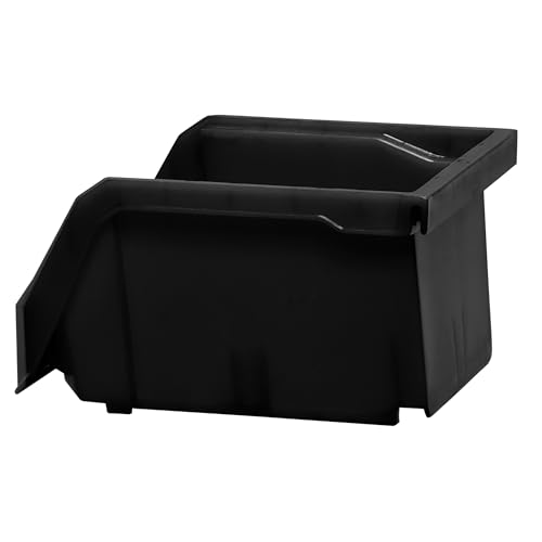 Image of ReadySpace Plastic Containers for Organizing and Storage Bins for Drawers, Desks, Office Organization, and Garage, Stackable Bins, Extra-Small (3 inch x 5 inch x 4 inch), 12-Pack, Black