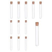 10PCS Plastic Test Tubes,Clear Plastic Test Tubes with Cork Stoppers,16*100mm Transparent Sealing Storage Plastic Test Tubes,lastic Tubes with Lids for DIY Craft Spices Liquids Sweets Candy Seeds