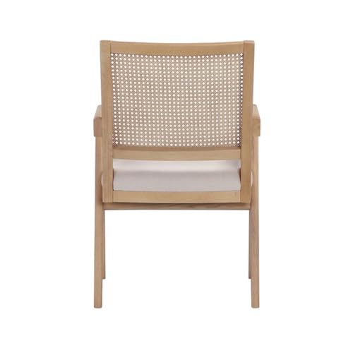 Sillón Plegable Crema Estructura Madera miniatura 4
