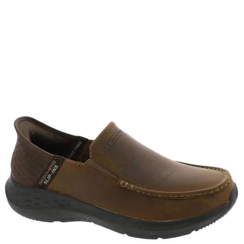 Skechers Skechers Mens Parson - Oswin Slip-in Moccasin, Brown, 11 US