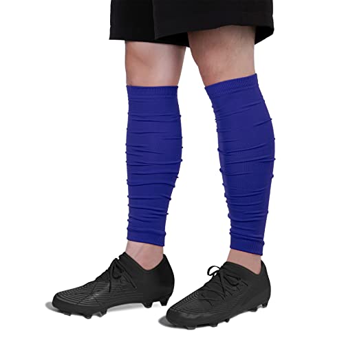 Zando Leg Compression Sleeve Football Leg Sleeves Men Football Accessories Calf Sleeves For Men Calf Compression Sleeve Soccer Shin Guard Sleeves Cut Socks Soccer Grip Socks Soccer Youth Blue One Size #TOP3