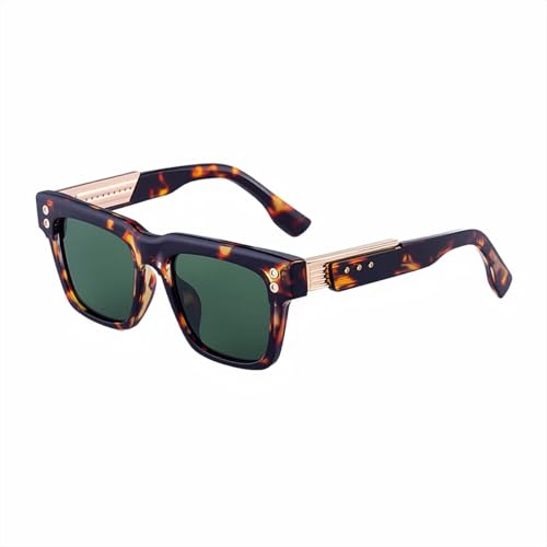 Lunettes de soleil de luxe vintage et punk aux finitions rivets