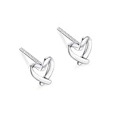 Pendientes de tuerca de plata de ley 925 para mujer, pequeños aretes simples con baja alergenicidad, joyería de moda para mujer para uso diario y formal, el mejor regalo para amigos, Talla única