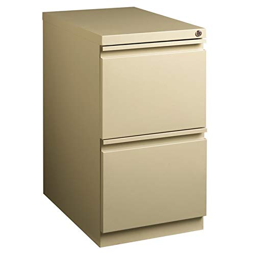 Hirsh 23-In Deep Mobile Pedestal File 2-Drawer File/File. Full Width Pull. Beige #TOP28