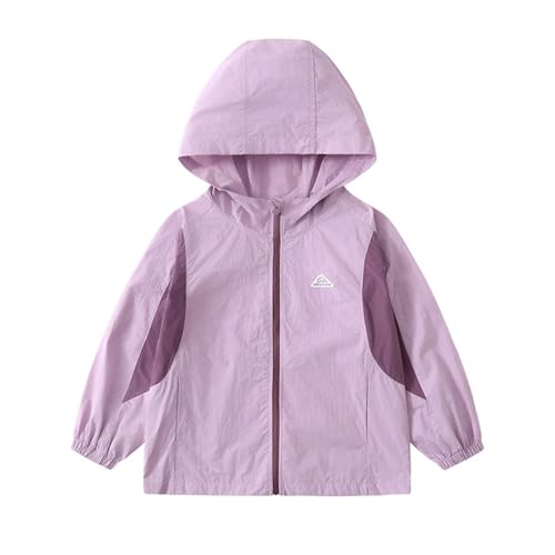Kids Full Zip Hooded Jacket Loose Long Sleeve Casual Outdoor Sports Outerwear with Pockets for Boys Girls 3-15 Years