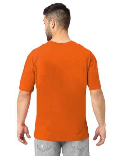 Image of LEOTUDE Half Sleeve Cottonblend Graphic Print Round Neck Drop Shoulder