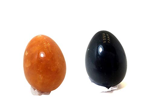Kit Pompoarismo Yoni Eggs Obsidiana E Egg Calcita Laranja