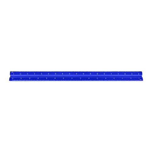 Image of Alumicolor Aluminum Architect Metric Solid Drafting Scale, 30 Centimeter, Blue
