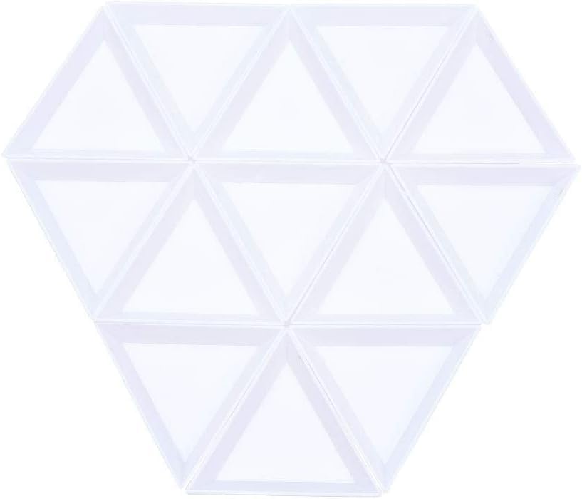 Image of 20 Pcs Plastic Triangle Bead Sorting Trays Diamond Rhinestone Plates and 2 Pcs Stainless Steel Handy Tweezer with Scoop Beading Mats, Trays and Boards, Beading and Jewelry Making