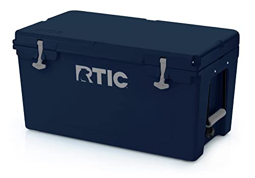 Rtic 65 Qt Hard Cooler Insulated Portable Ice Chest Box For Beach, Drink, Beverage, Camping, Picnic, Fishing, Boat, Barbecue, Navy #TOP1