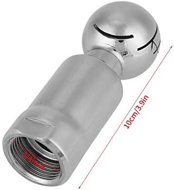 Samfox Stainless Steel Rotating Spray Ball360° Spray Covering The Rotating Spray Cleaning Ball, Cleaning The Rotating Spray Ball with A Diameter of 39.37-236.2 Inches (Thread 3/4 Inch)