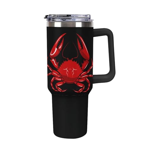 Vaso y taza de coche de 1,134.0 g con estampado de cangrejo para hombres y mujeres