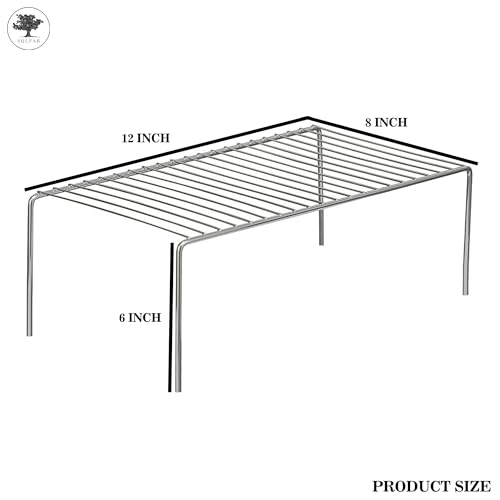 Image of Sulfar Stainless Steel Kitchen Dish Rack Storage Shelves for Kitchen Cabinets Multipurpose Organizer with Anti-Rust Nano Coating (pack of 1)