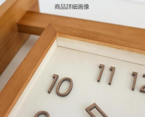 AOBOPO無垢材両面壁掛け時計 正方形 静音仕様 木製針 リビング 和モダン シンプル デザイン 部屋 インテリア 装飾 壁掛け コーナー時計 両面見える ナチュラル ホーム クロック 置き時計 替え [4]