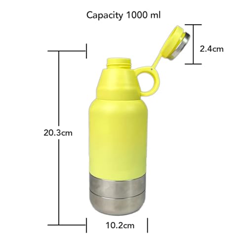 Melbify 3-in-1 Flask with Storage Bowls| Vacuum Flask |Melbiflask Water Bottle | Thermosteel Insulated Flask | 1 Litre | Hot&Cold Water,Coffee,Tea,Milk,Soup|Best Flask for Babies,Office&Travel