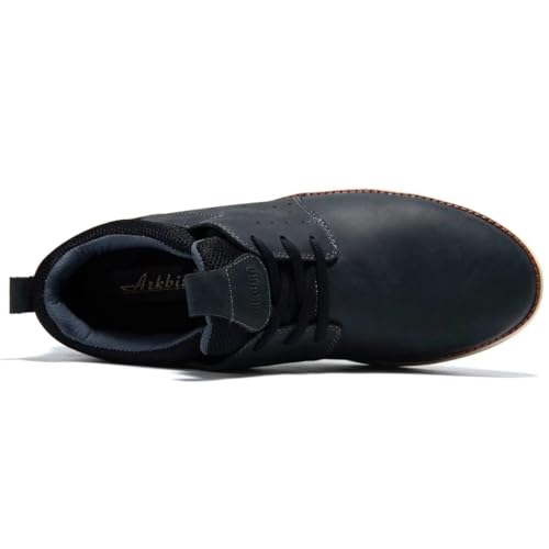 Image of Arkbird Casual Sneakers, Breathable Lace-Up Leather Walking Shoes Comfortable Fashion Sneakers for Men Daily Work
