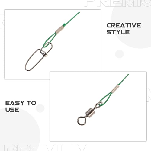 10 piezas Líderes de acero inoxidable 150lb para pesca miniatura 3
