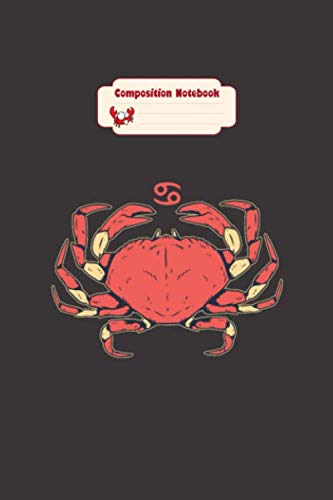 Composition notebook: cajun crab chef mascot1 - 50 sheets, 100 pages - 6 x 9 inches