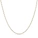 Men's 14K Gold Plated 1.7mm 4 Gauge Figaro Chain Link Necklace Sterling Silver Italian 20 inch