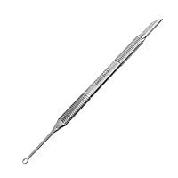 STALEKS PRO Nagelhautschieber Expert 51/2, Professioneller Maniküre Pusher mit abgeschrägtem Schieber und Ring, Edelstahl, sterilisierbar