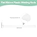 MECCANIXITY 5 Pcs White Plastic Welding Rods 9.5mm x 500mm PE Flat Ribbon Welding Strip with Smoothing Tools for Repairing Water Tanks Forklift Pallets Trash Cans(0.4inch x 20inch)