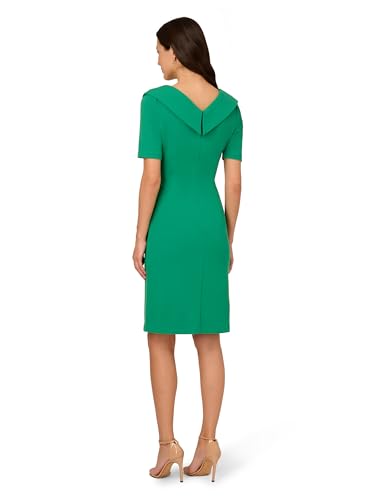 Adrianna Papell Women's Wrap Front Crepe Dress2