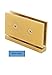 SHS Frameless Shower Door Top or Bottom Strong Wall-to-Glass Pivot Hinge for 3/8'' Glass Includes Replacement Parts Solid Brass. Heavy Duty with Square Corners. (Satin Brass)