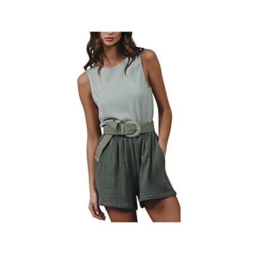 Grace & Mila Top sans Manche Col Rond Devant Col V Au Dos Kiss Vert Ref: Kiss_12126-3 Taille L