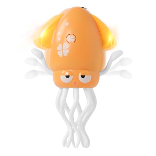 Image of Hirger Dancing Octopus Baby Toys, Crawling Squid Infant Tummy Time Toy with Light Music, Interactive Sensory Toy for Toddler 1 2 3, Birthday Gift for 3 6 9 12 18+ Months Boy Girl